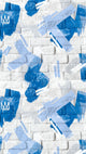 Papier peint intissé Lenox Bleu jean