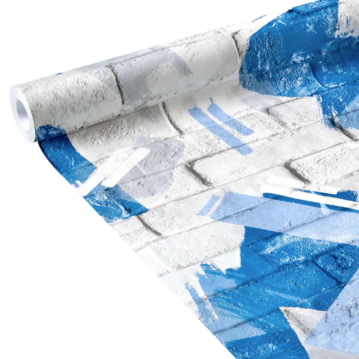 Papier peint intissé Lenox Bleu jean