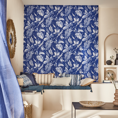 Papier peint intissé Cariena Bleu outremer