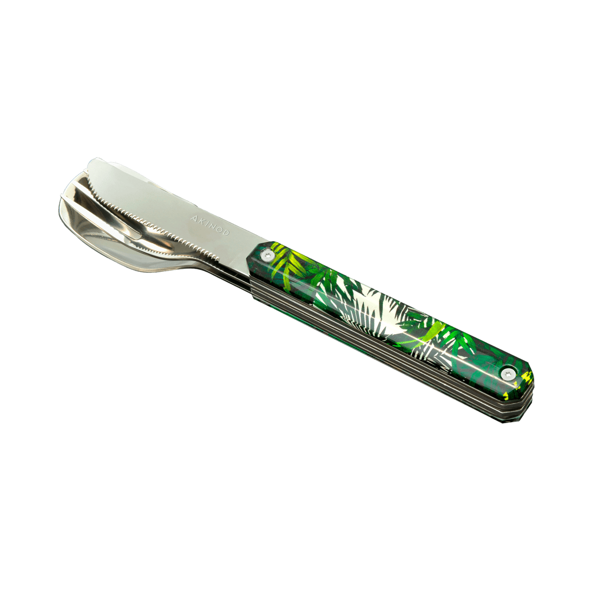 AKINOD Coffret couverts 12h34 jungle Vert