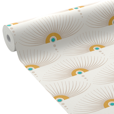 Papier peint intissé Felicie Blanc