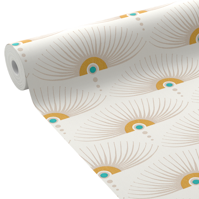 Papier peint intissé FELICIE coloris blanc