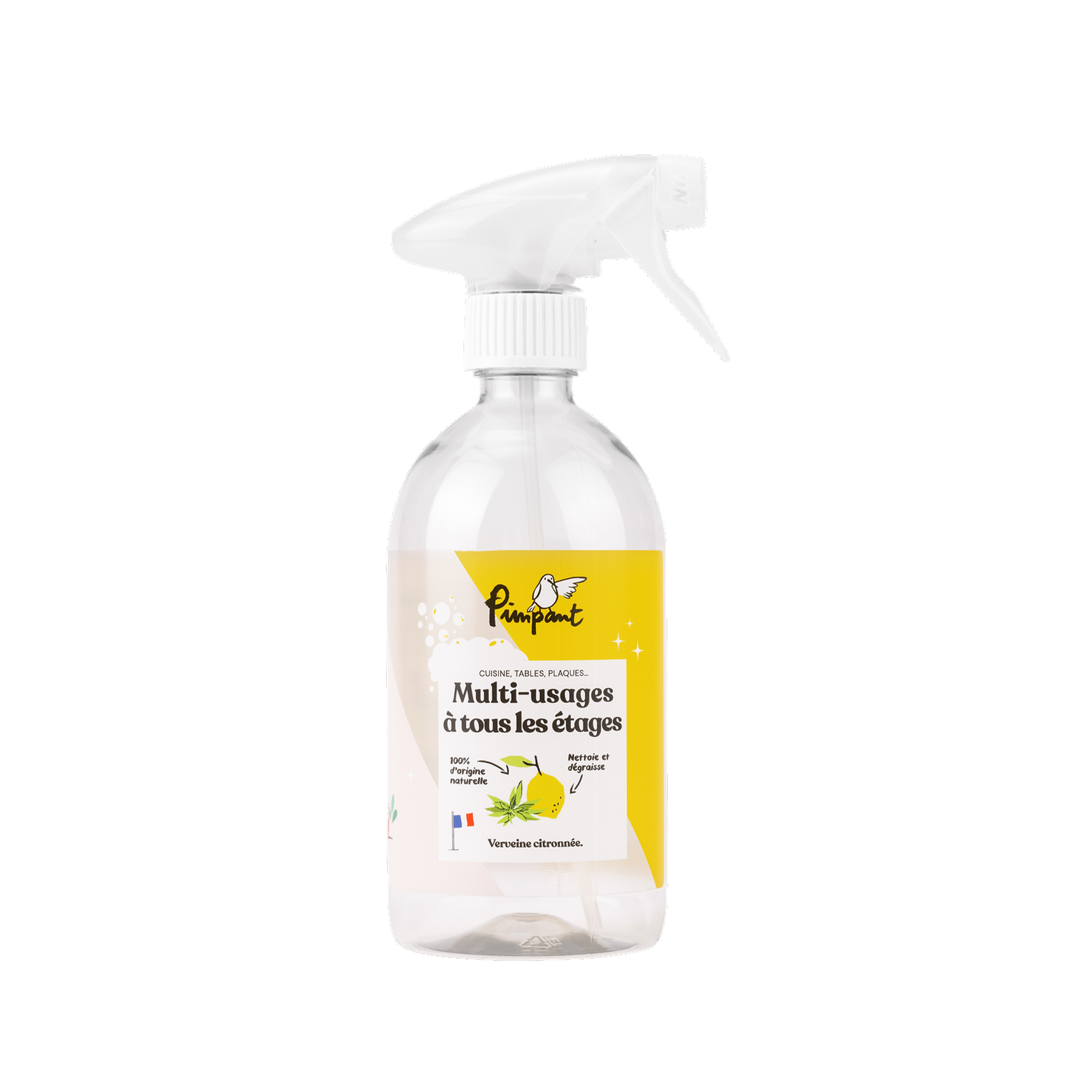 PIMPANT Bouteille rechargeable Contenant multi-usages Jaune 500ML