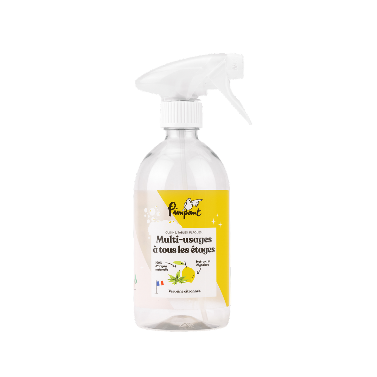PIMPANT Bouteille rechargeable Contenant multi-usages Jaune 500ML