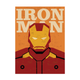 BLUE SHAKER Affiche Iron man Rouge et orange