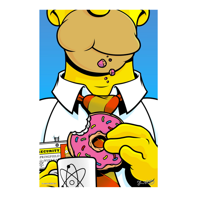 Blue Shaker Affiche HOMER 30 x 40 cm