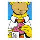 BLUE SHAKER Affiche Homer Jaune et bleu