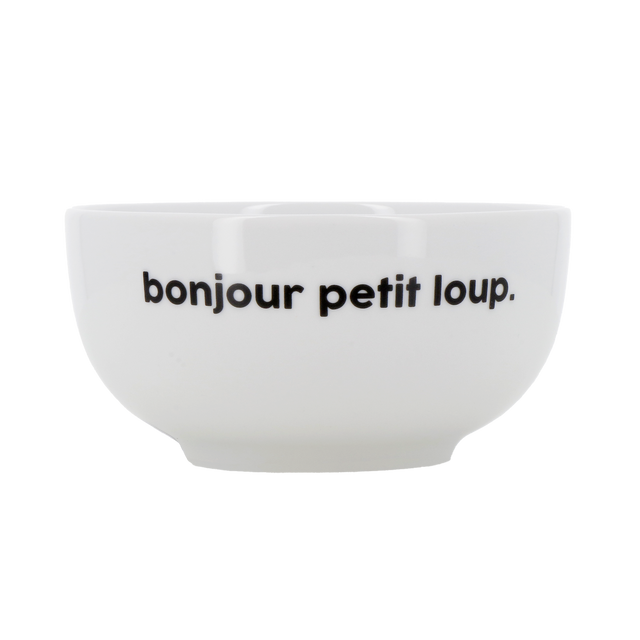 Félicie aussi Bol BONJOUR PETIT LOUP coloris blanc