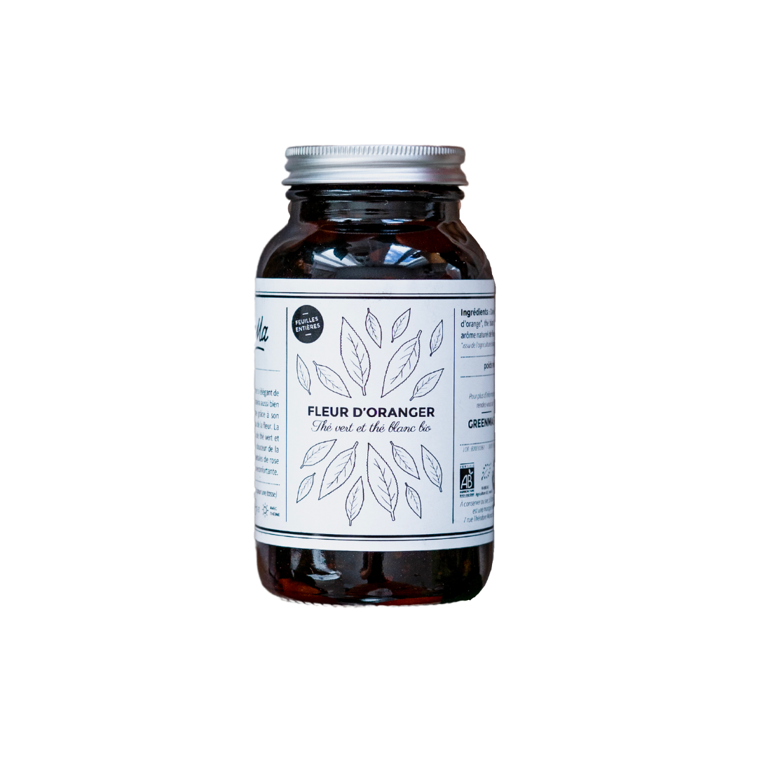 GREENMA Thé vert et blanc en vrac Fleur oranger 65G