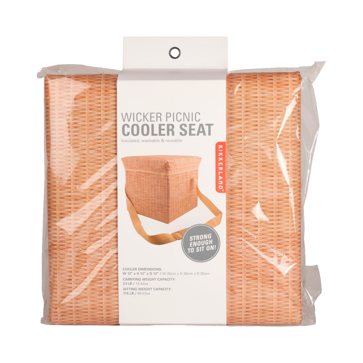 KIKKERLAND Sac isotherme Sac tabouret 2 en 1 Beige