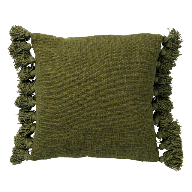 Coussin ELNA coloris kaki 45 x 45 cm