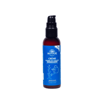 BIG MOUSTACHE Soin visage homme Et barbe Bleu 75ML