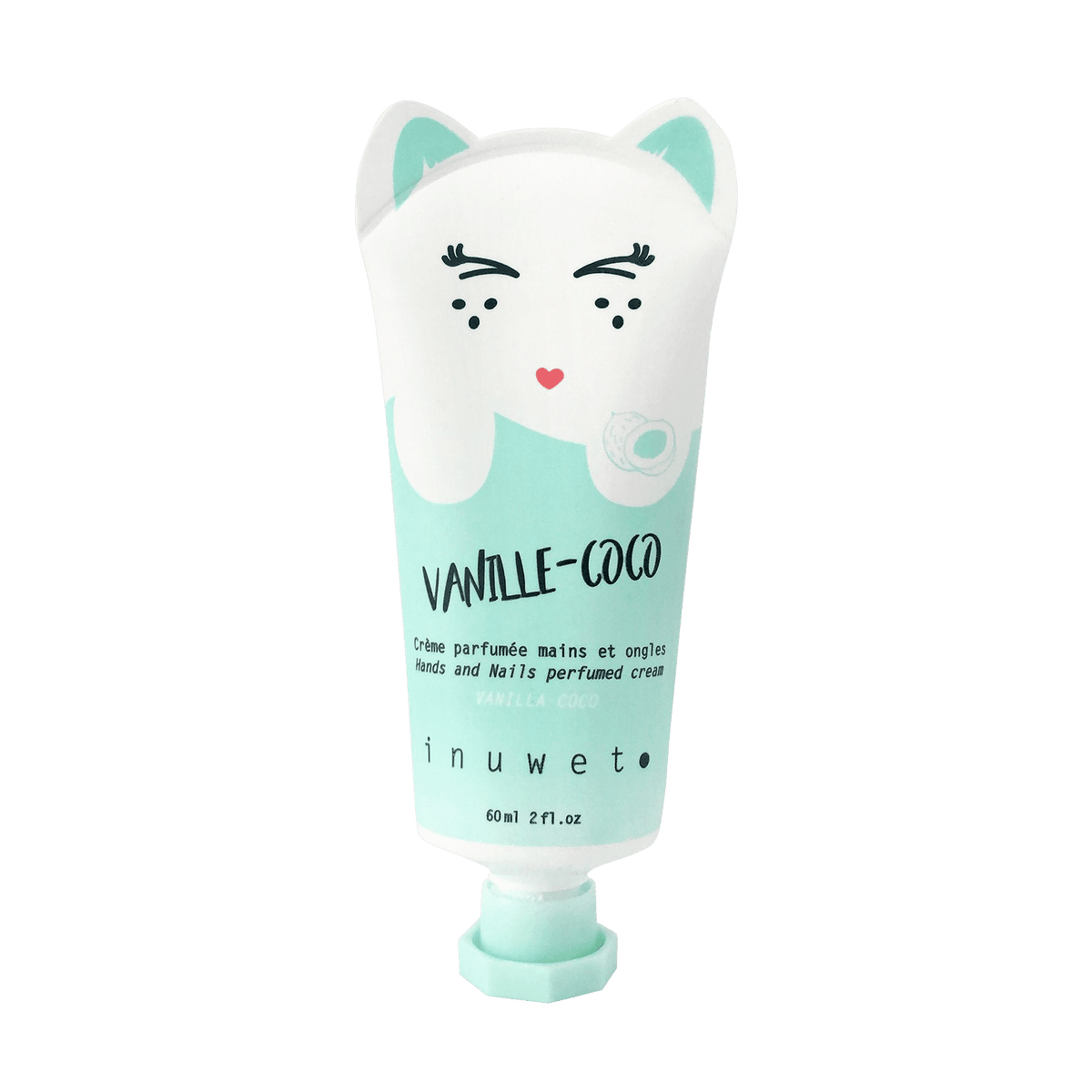 INUWET Crème mains Chat vanille coco Bleu Vanille coco 60ML