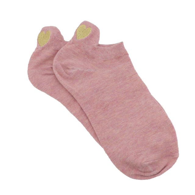 Tites Chaussettes Chaussettes LANGUETTE COEUR coloris rose