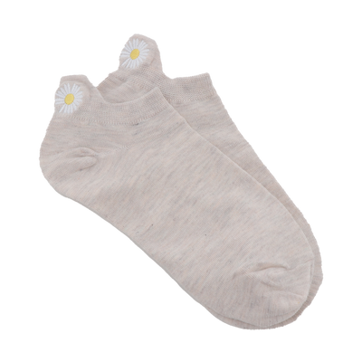 TITES CHAUSSETTES Chaussettes Languette fleur Beige
