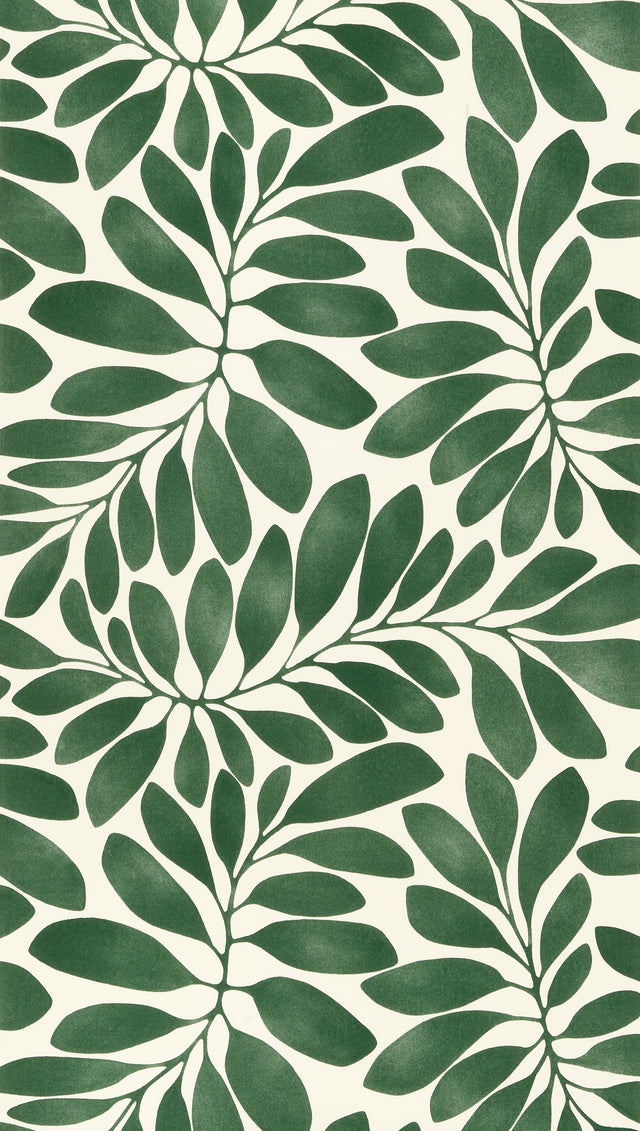 Papier peint intissé EVELEEN coloris vert anglais