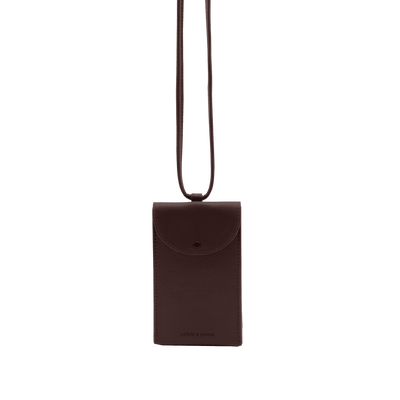 MONK & ANNA Coque de téléphone Pouch mahogany Acajou