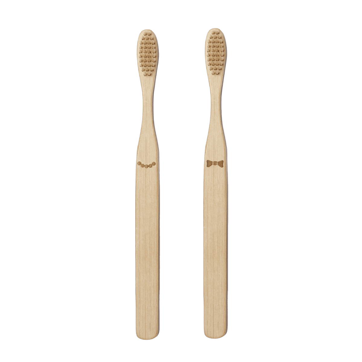 KIKKERLAND Brosse à dents X2 bambou elle&lui Bois