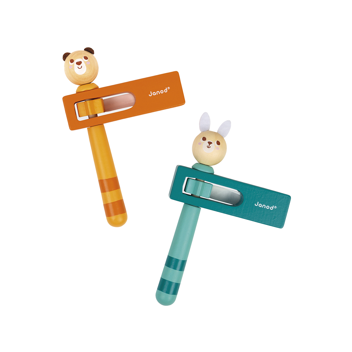 JANOD Jeu d'éveil Crecelle ours et lapin 