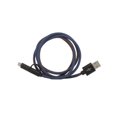 SUCK UK Chargeur Denim usb Bleu