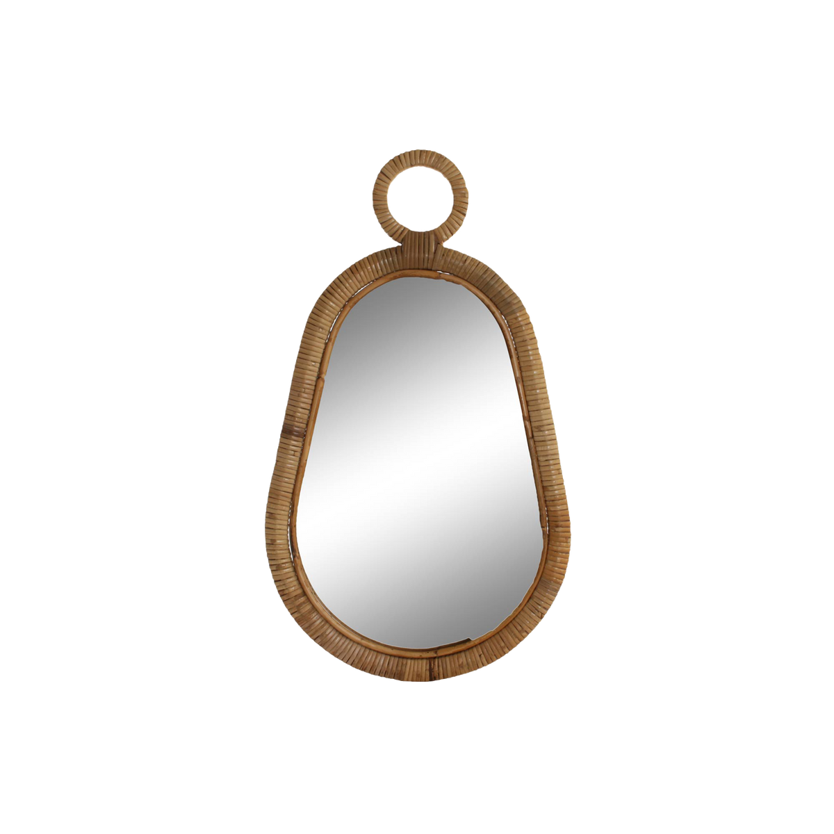 Miroir en rotin Keshava Brun