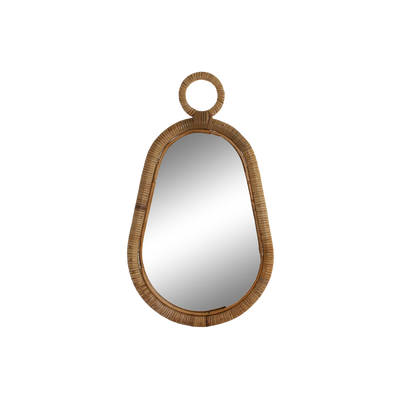 Miroir en rotin Keshava Brun