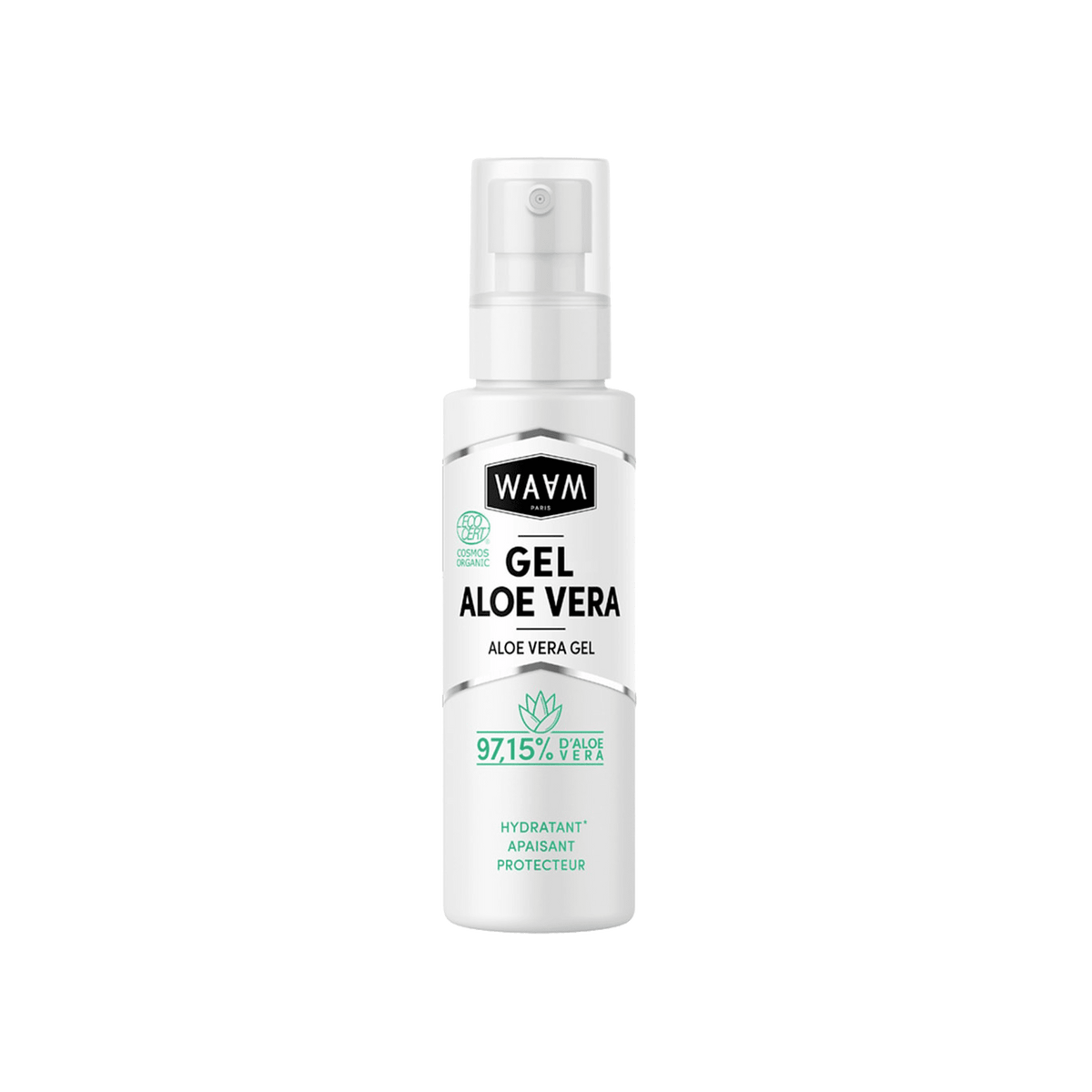 WAAM Soin visage Gel d’aloe vera bio Argent Aloe vera 200ML