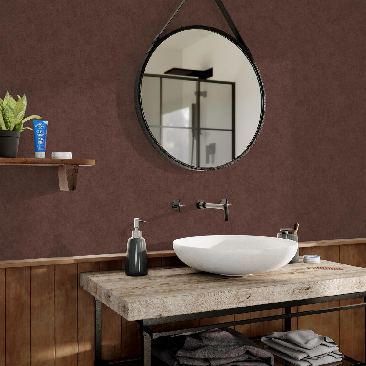 Papier peint intissé Soft Chocolat Trame