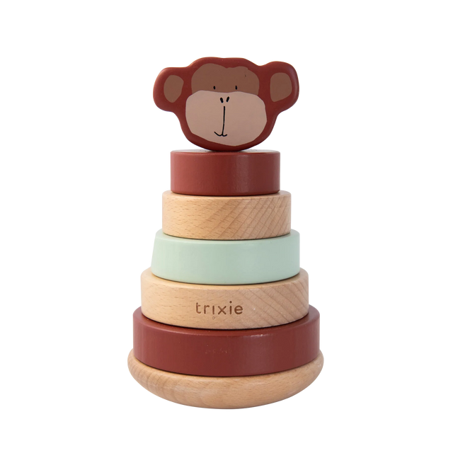 Trixie Baby Jeu éducatif TOUR À EMPILER MR. MONKEY