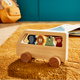 TRIXIE BABY Jeu d'éveil Bus animaux Brun