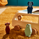 TRIXIE BABY Jeu d'éveil Bus animaux Brun