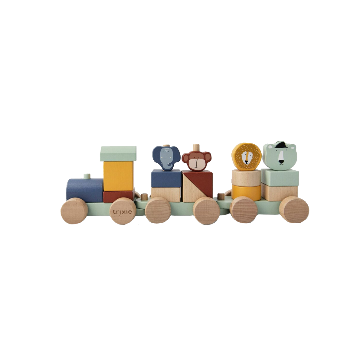 TRIXIE BABY Jeu d'éveil Petit train animaux Multicolore