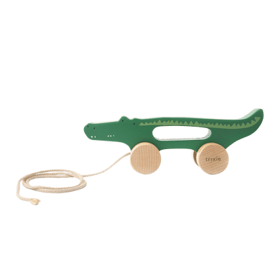 TRIXIE BABY Jeu d'éveil Mr. crocodile à tirer Vert
