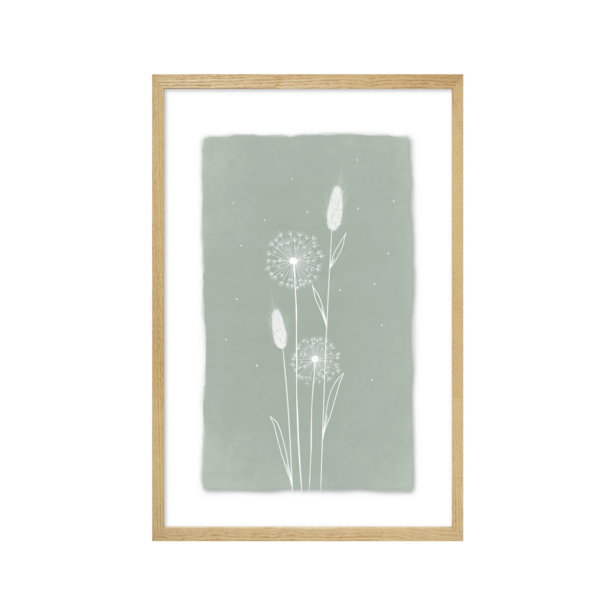 4MURS Image sous verre Douce campagne graminees Vert et transparent