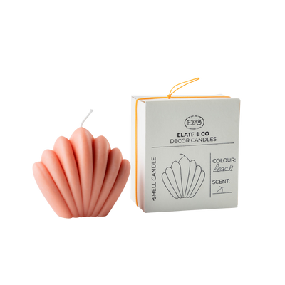 ELATE & CO Bougie Shell Rose Sans parfum