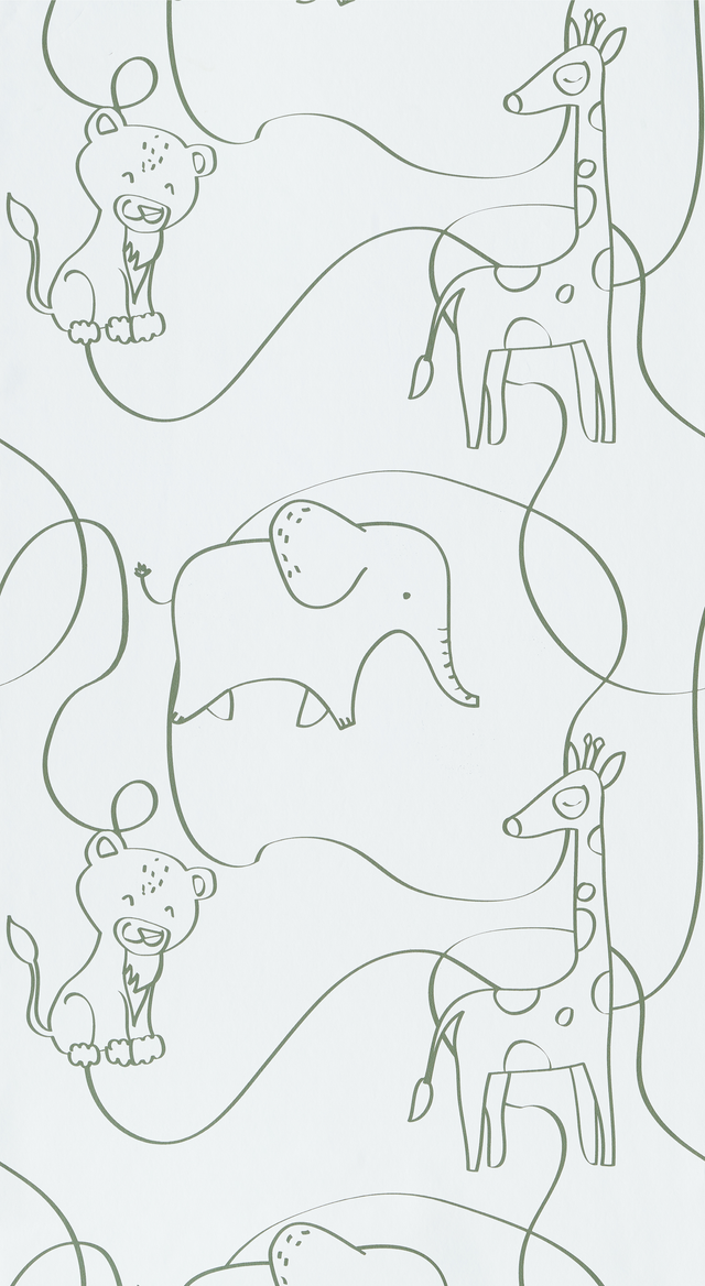 Papier peint intissé TIDIANE coloris vert kaki