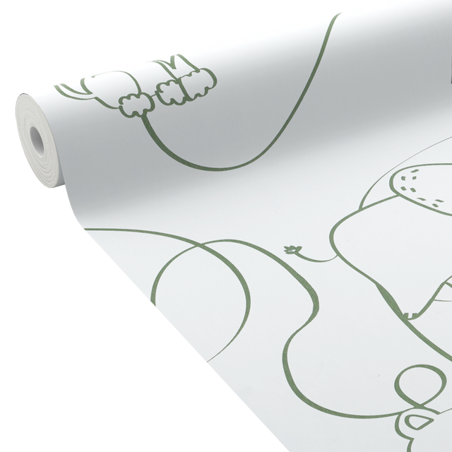 Papier peint intissé TIDIANE coloris vert kaki