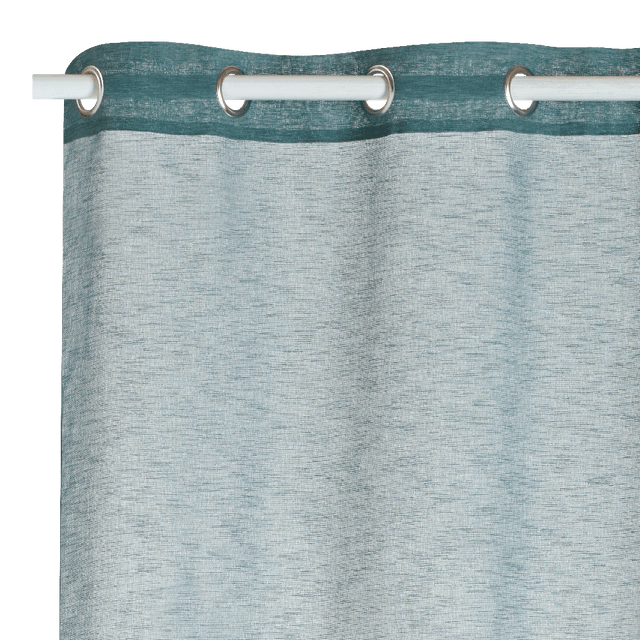 Voilage LILOU coloris bleu canard 140 x 260 cm