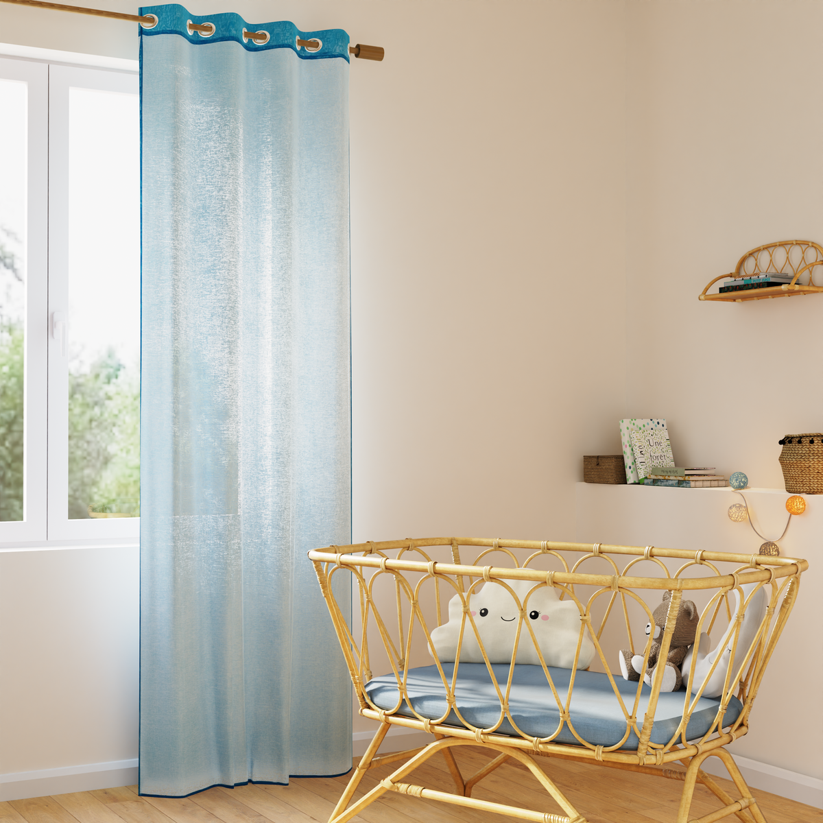 Voilage Colors Bleu turquoise