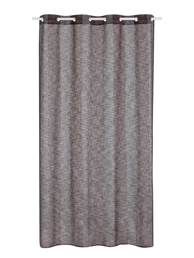Voilage TUBUA coloris chocolat 140 x 240 cm