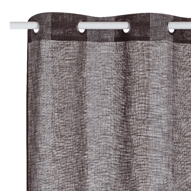 Voilage TUBUA coloris chocolat 140 x 240 cm