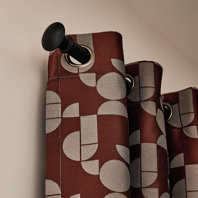 Rideau YURK coloris chocolat 140 x 260 cm