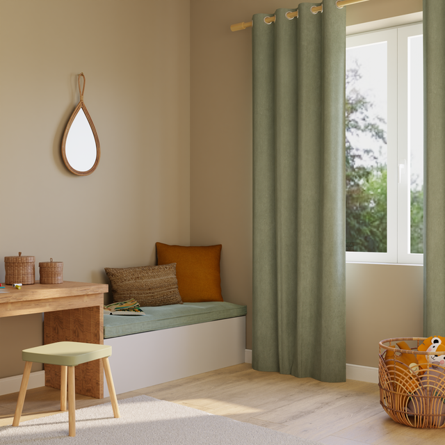 4MURS Rideau thermique KINLEY vert de gris 140 x 260 cm