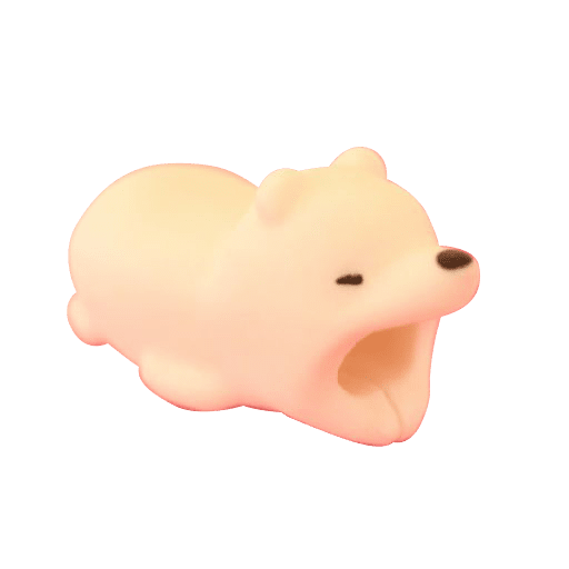 La Petite Epicerie Accessoire ordinateur PROTÈGE CABLE OURS BLANC