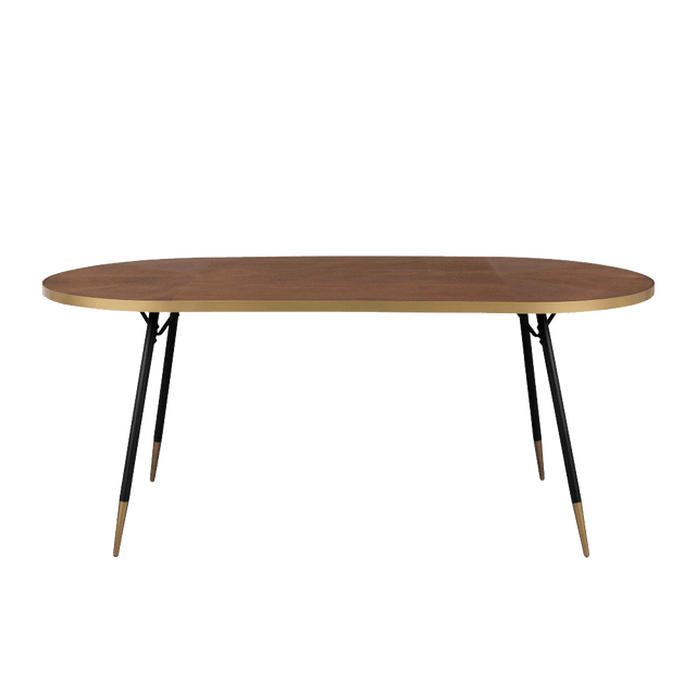 Table de salle à manger DENISE coloris noyer 180 x 90 cm