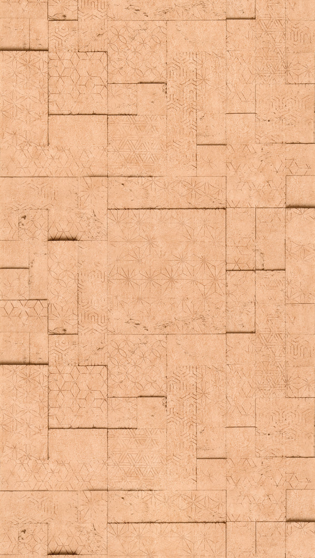 4MURS Papier peint intissé ASSAH coloris terracotta