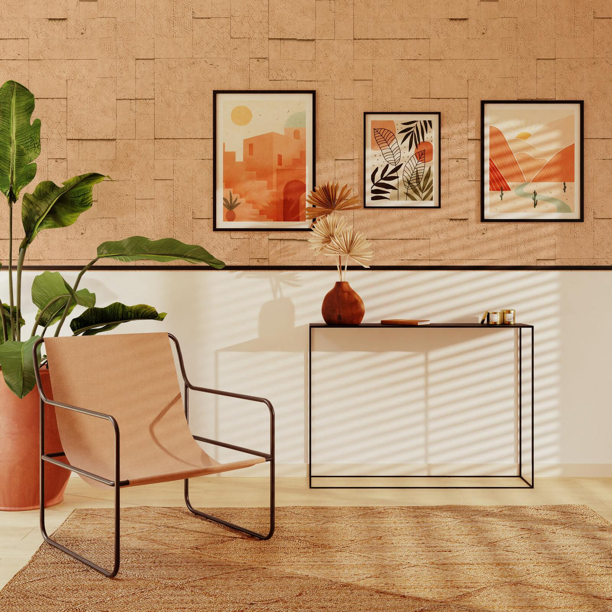 4MURS Papier peint intissé Assah Terracotta