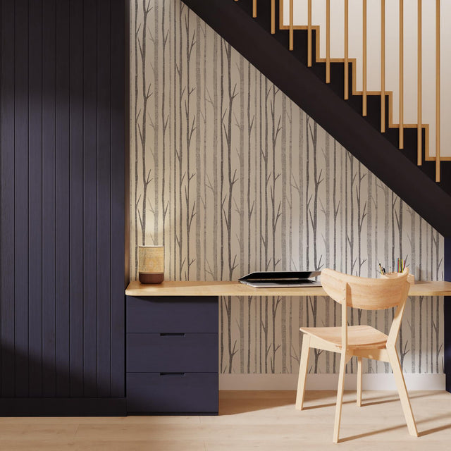 4MURS Papier peint intissé YELNA coloris anthracite
