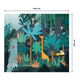 4MURS Papier peint panoramique XL Fun jungle Multicolore Satiné
