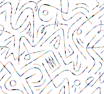 4MURS Papier peint panoramique XL Color lines Multicolore Mat